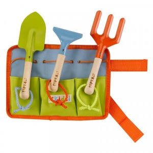KIDS GARDENING TOOLBELT WITH 3 TOOLS